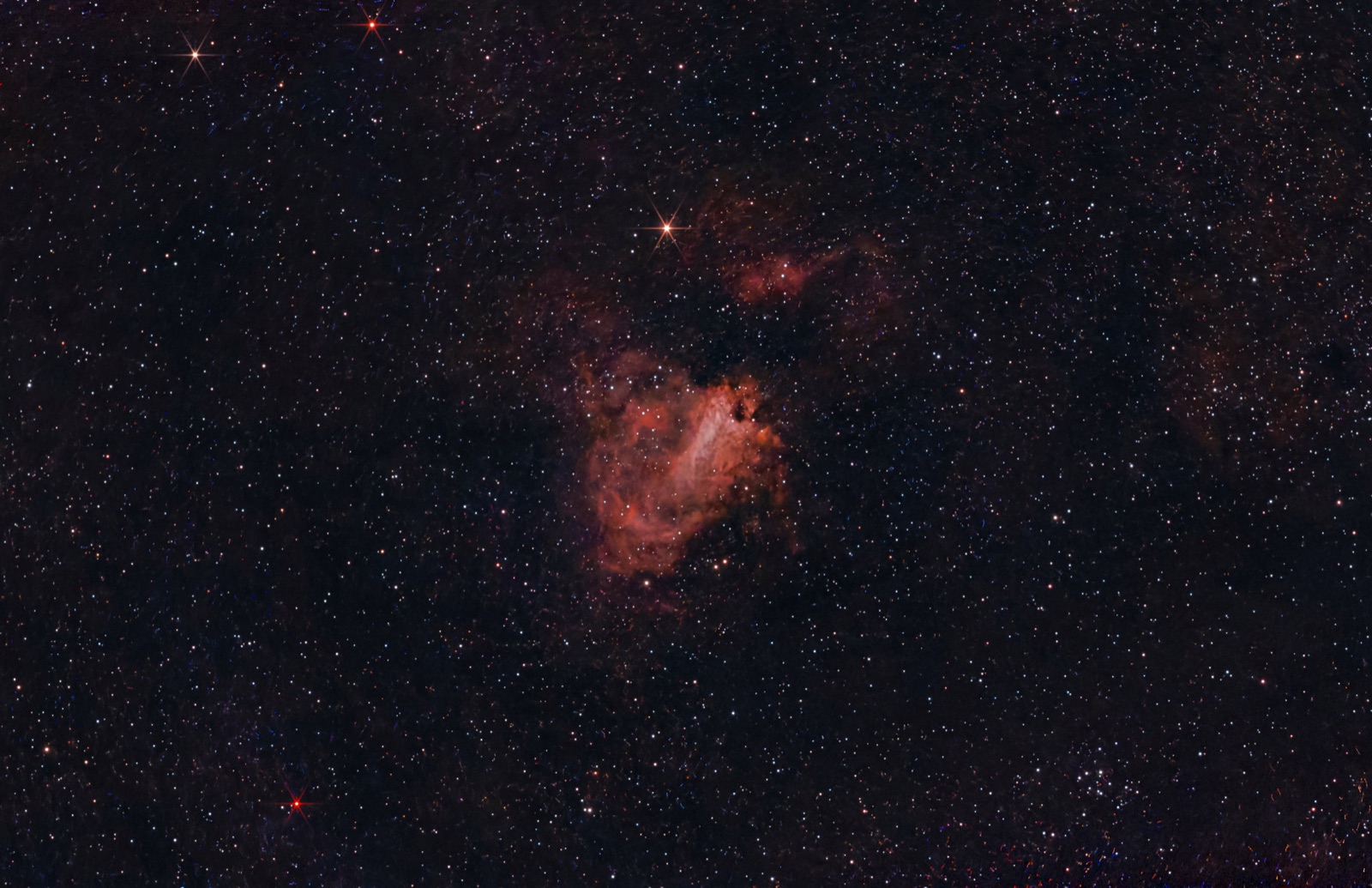 Omega Nebula capture illustrating the detail in deep-sky data